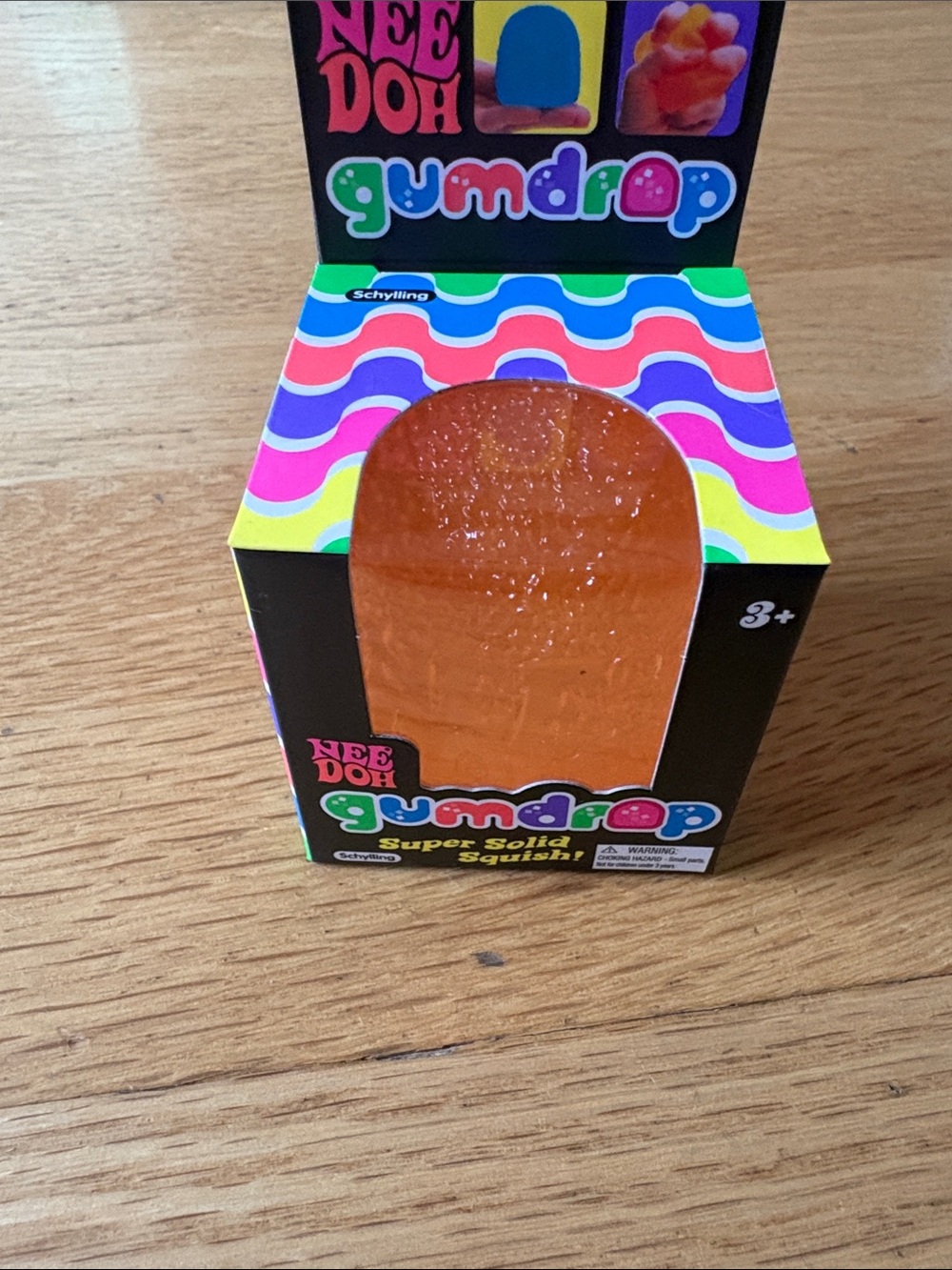 NEEDOH Gumdrop Orange Super Solid Squish - Fun Sensory Toy